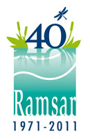 40th Anniversary Logo of the Ramsar Convention on Wetlands