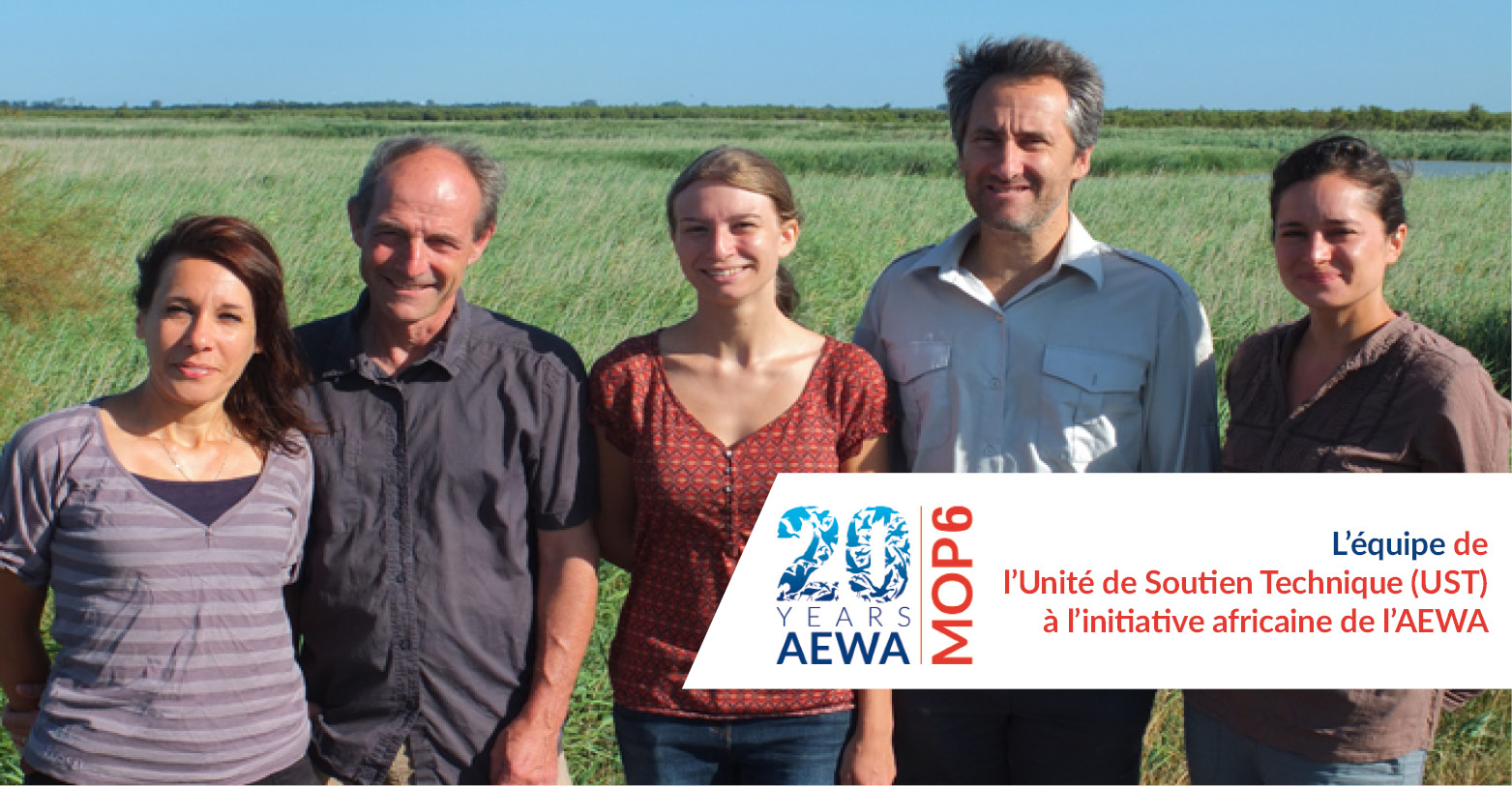 Laura Dami (Tour du Valat), Jean-Yves Mondain-Monval (ONCFS), Marie Suet (Tour du Valat), Pierre Defos du Rau (ONCFS) and Clémence Deschamps (Tour du Valat)