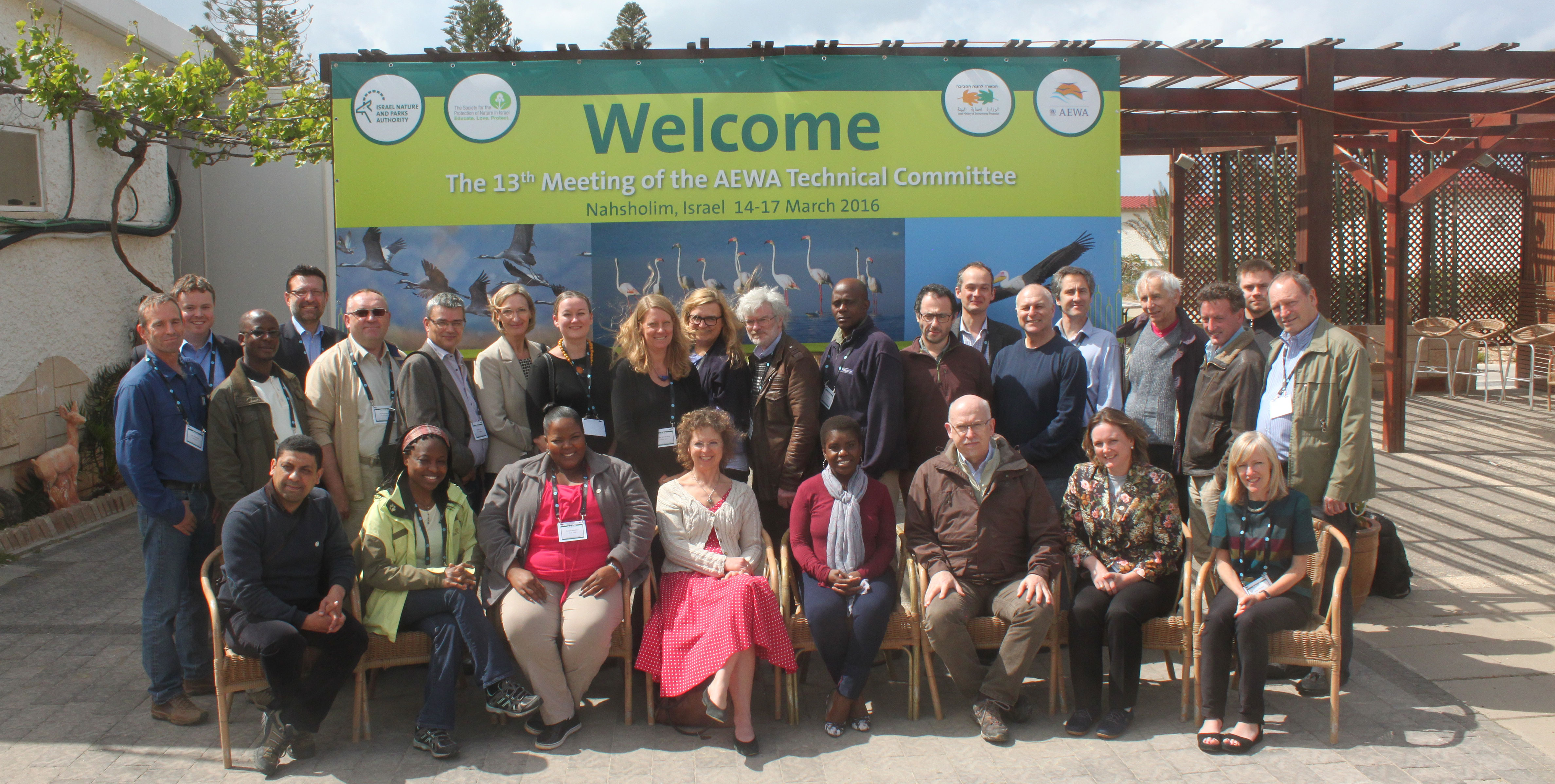 Group Photo of AEWA TC13 in Israel © Simon Nemtzov