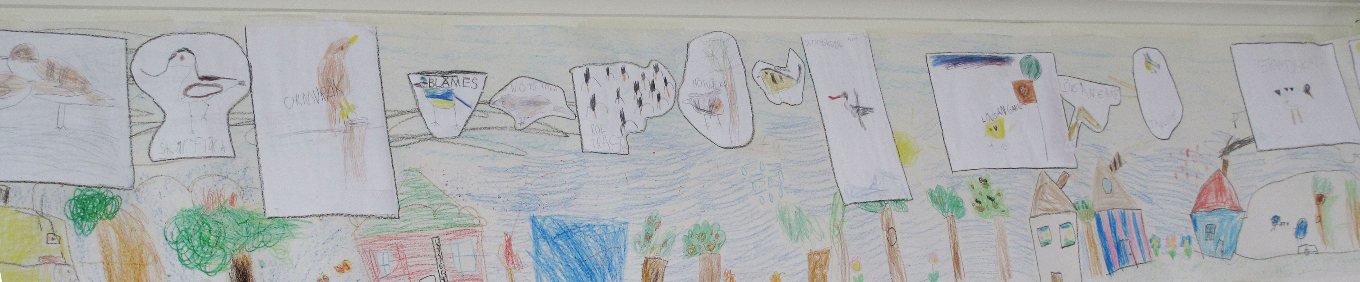 Drawings from children attending the WMBD event at the nature centre Naturum Getterön © Katja Fedrowitz