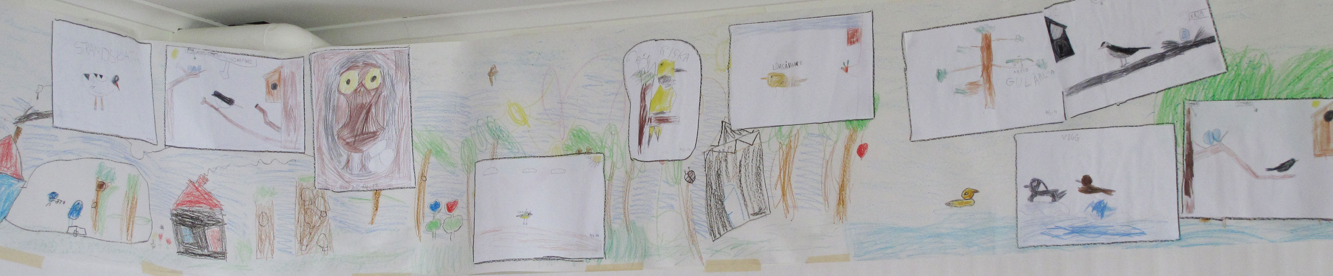Drawings from children attending the WMBD event at the nature centre Naturum Getterön © Katja Fedrowitz