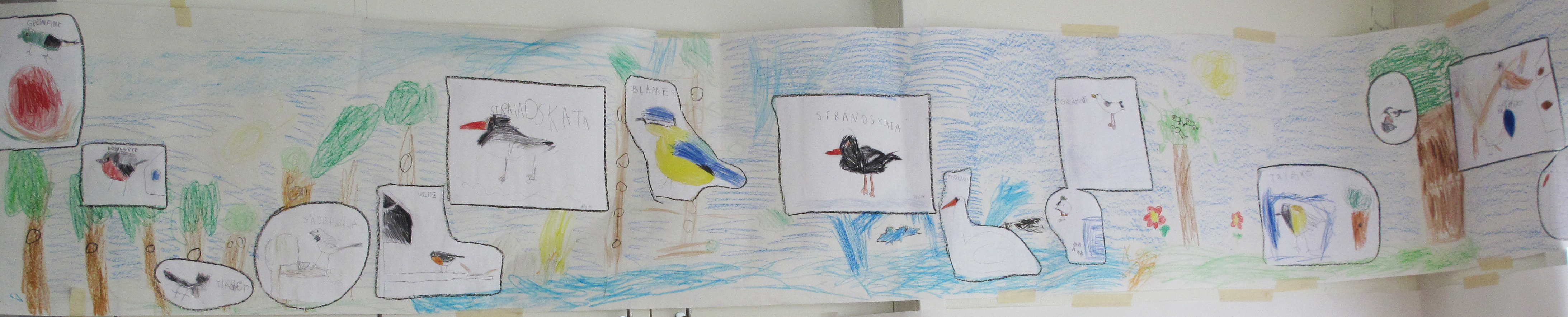 Drawings from children attending the WMBD event at the nature centre Naturum Getterön © Katja Fedrowitz