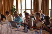 From left: John Harradine (BASC), Patrick Triplet (OMPO), Baz Hughes (WWT), Nicola Crockfoord (RSBP/BirdLife International), Pamela Kershaw (Department of Environmental Affairs South Africa) (Photo: © Marie-Therese Kämper UNEP/AEWA).