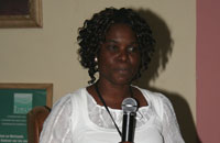 Ms. Thandiwe Chikomo (Representative of the BirdLife Africa Partnership Secretariat), encouraging use of the FTK