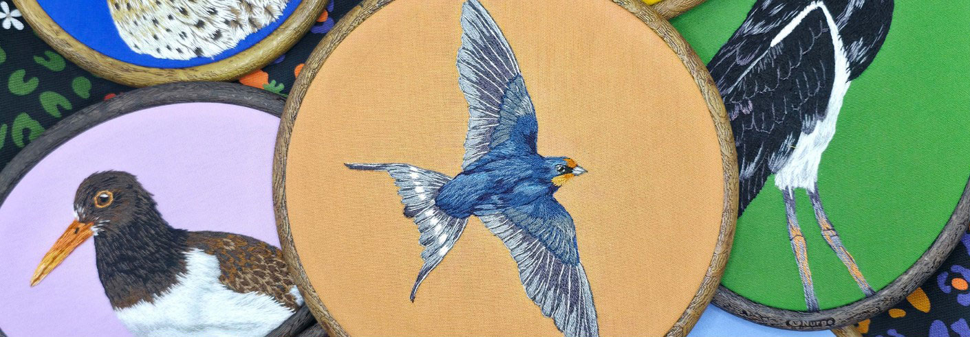 Embroidery Artwork by Luísa Lacerda (depicted on the World Migratory Bird Day 2026 Global Poster)