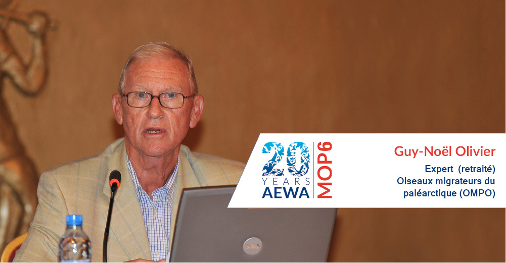 Guy-Noël Olivier, former OMPO Secretary General and AEWA Technical Committee member 
