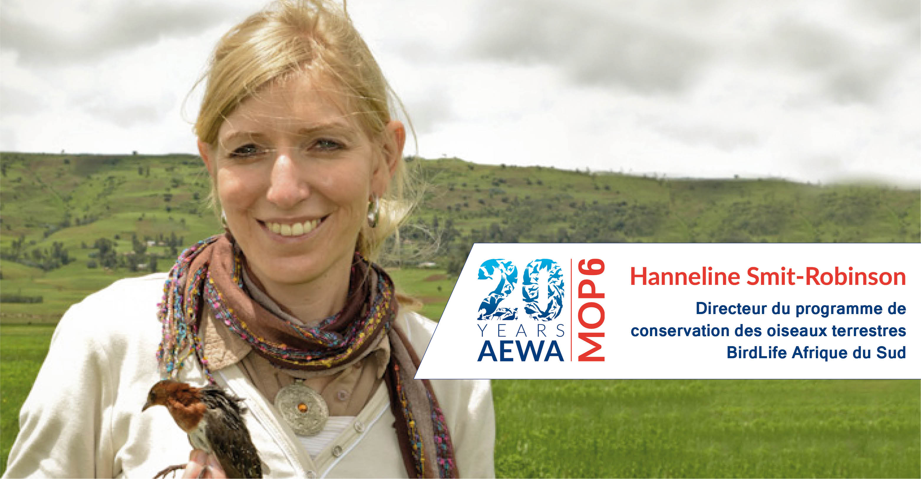 Dr Hanneline Smit-Robinson, Directeur du programme de conservation des oiseaux terrestres, BirdLife Afrique du Sud