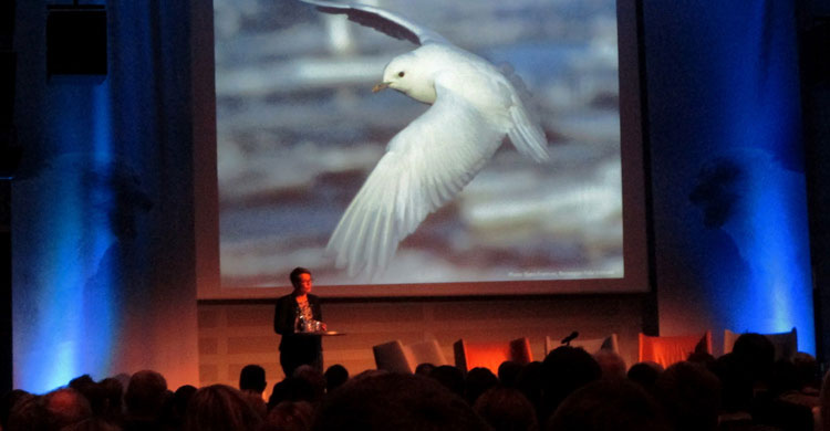 Ms. Tine Sundtoft, Minister of Climate and Environment, Norway, opening the Arctic Biodiversity Congress in Trondheim