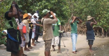 Participants à l’atelier dans le parc national d'Akanda