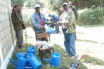 Handing over of nursery tools and tree seeds to Berga SSG © EWNHS