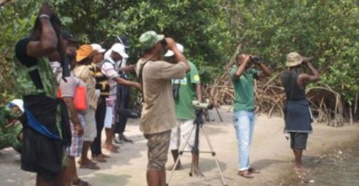 Workshop participants at Akanda National Park 