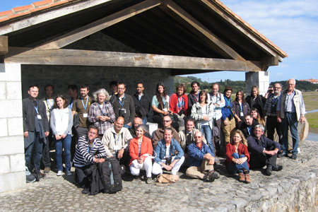 Les participants au 6ème atelier sur la Spatule dans le Parc naturel des marais de Santoña, Victoria et Joyel, Cantabrie, Espagne, octobre 2012 © Manuel Estébanez